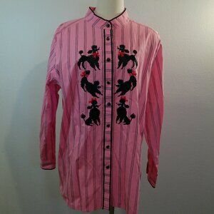 Bob Mackie Wearable Art Embroidered Shirt Women's Size 1X